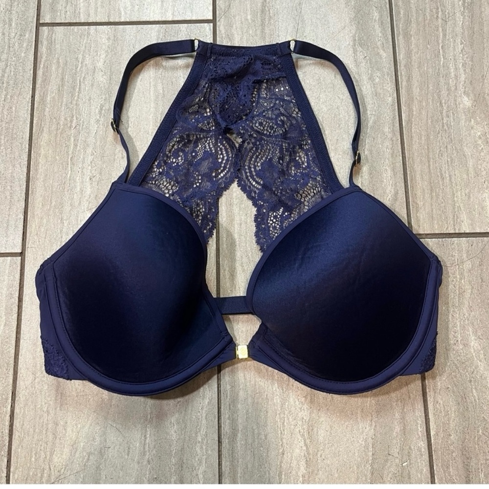 Third Love 24/7 Lace Racerback Bra Front Closure Purple Size 32D/ 34C/ 36B